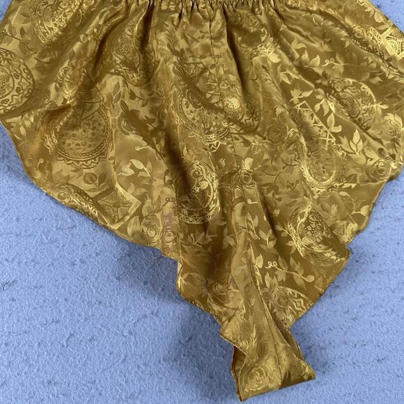 Vintage Victoria’s Secret Gold Jacquard Flutter Floral Satin Panties Shorts M‎ - Picture 14 of 16